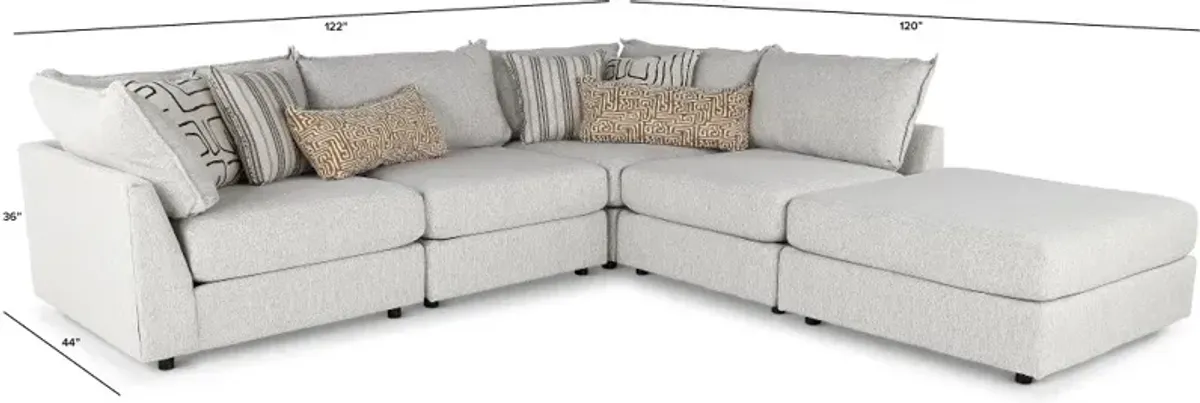 Durango Gray 5 Piece Sectional