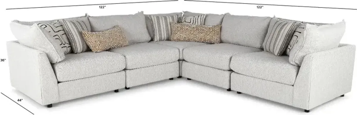 Durango Gray 5 Piece Sectional