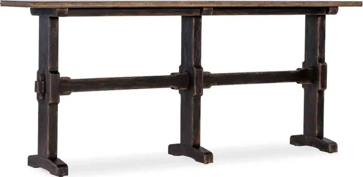 Americana Trestle Two-Tone Sofa Table