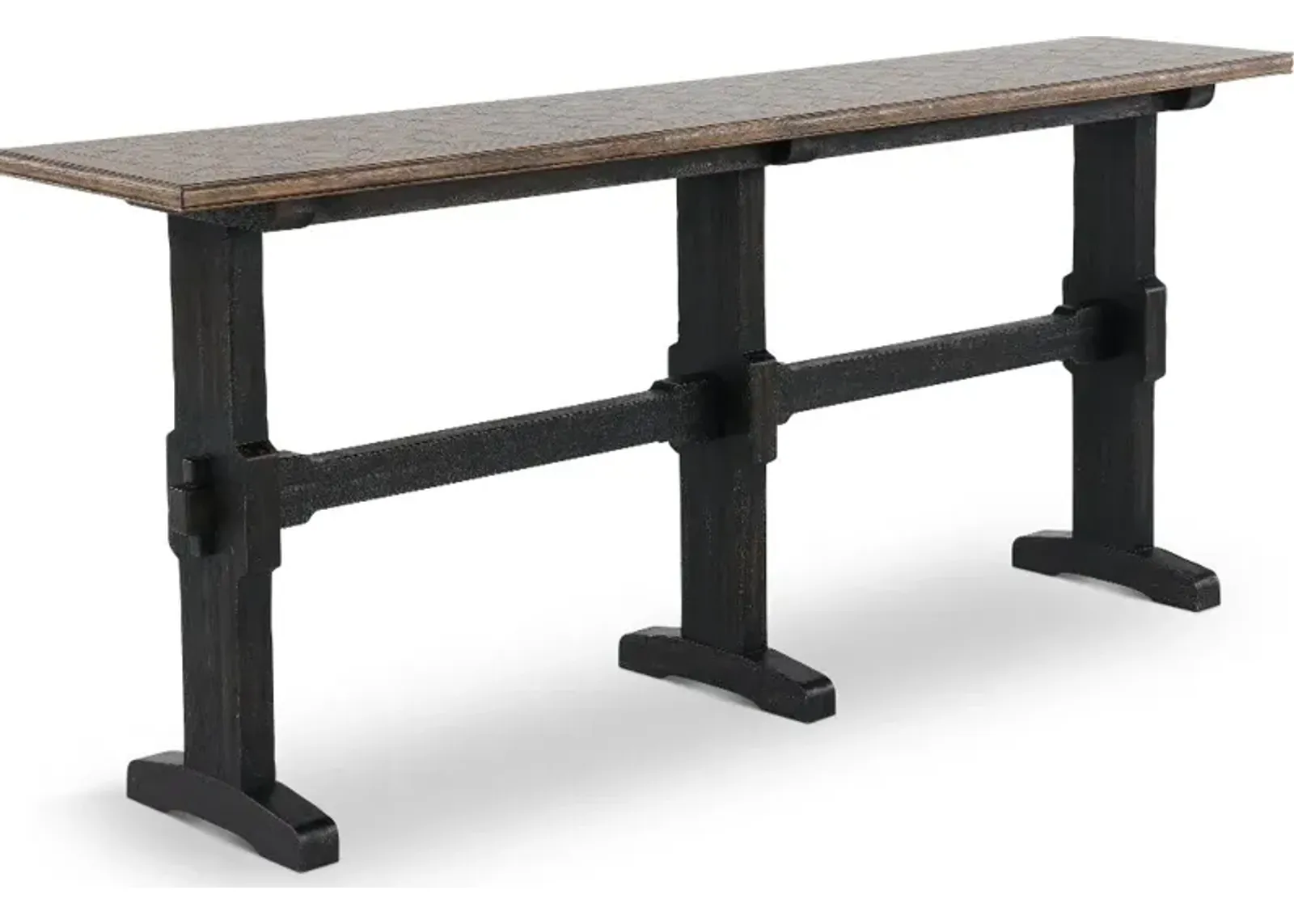 Americana Trestle Two-Tone Sofa Table