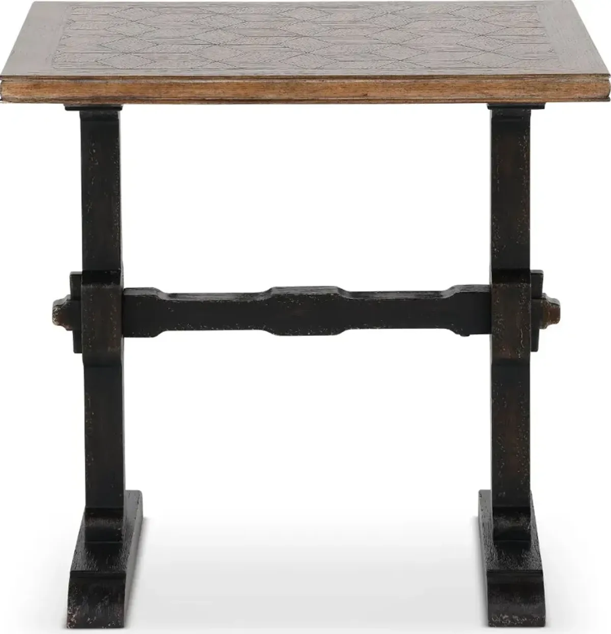 Americana Trestle Two-Tone End Table