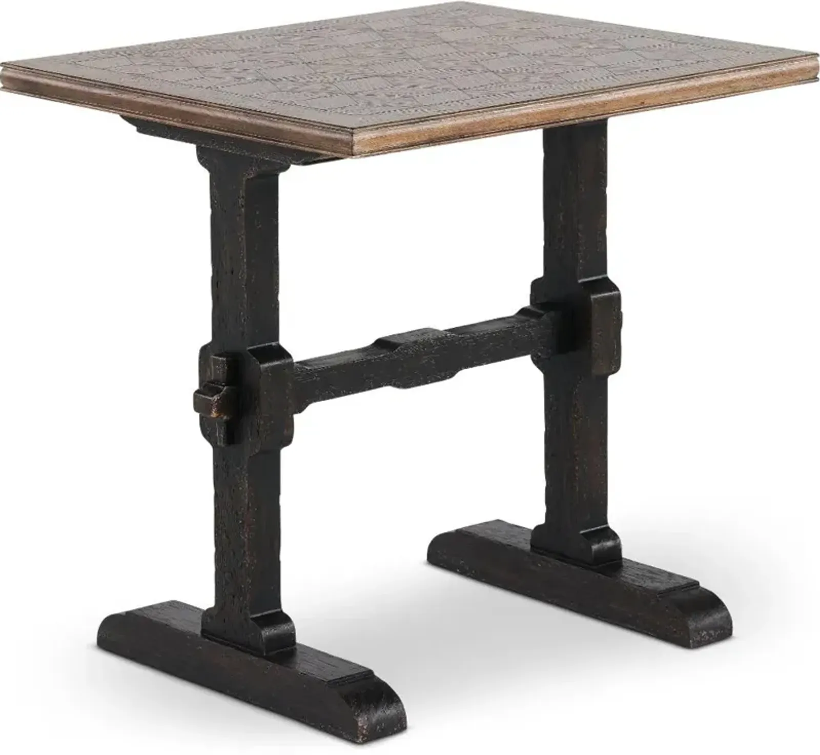 Americana Trestle Two-Tone End Table