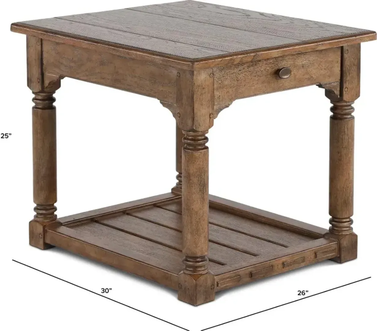 Americana Honey Brown End Table