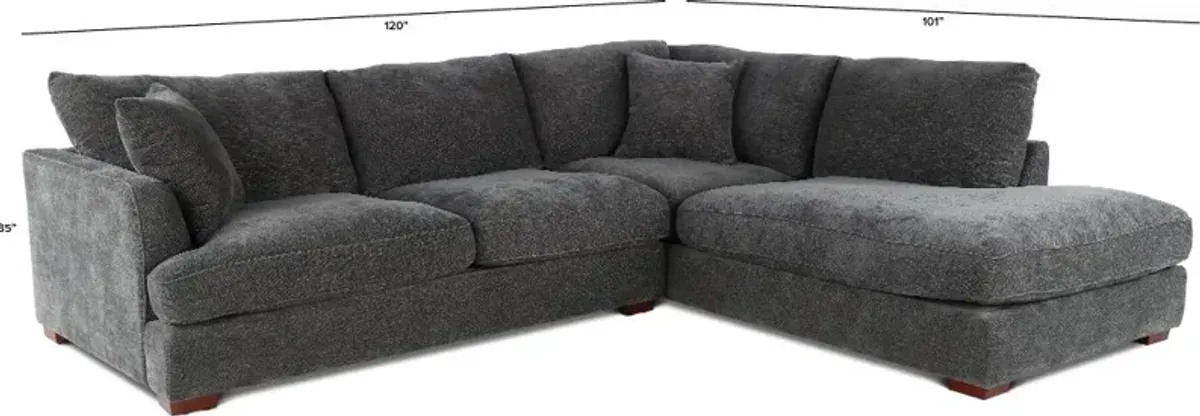 Creed Gray 2 Piece Sectional