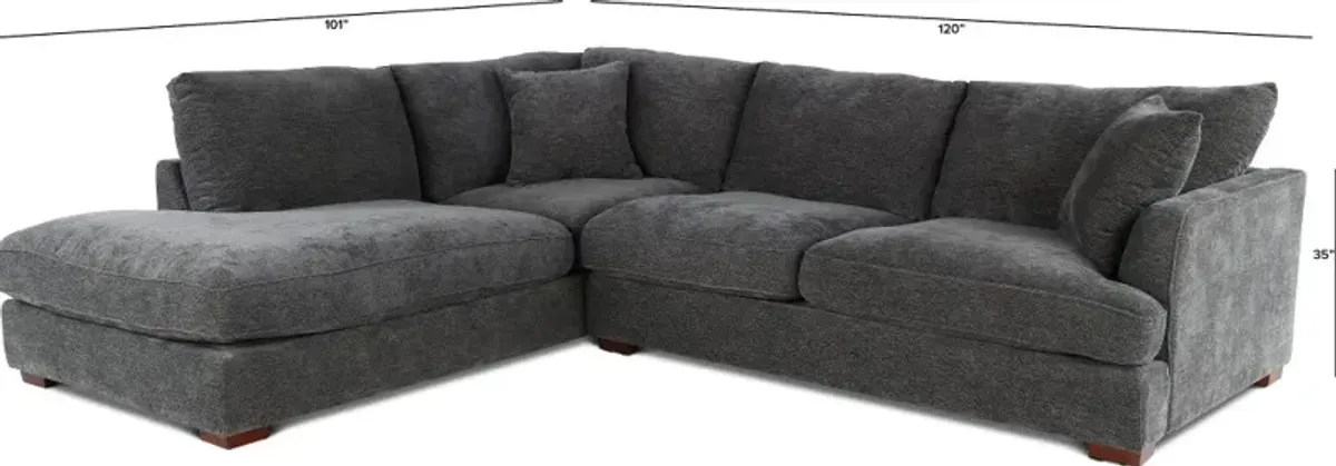 Creed Gray 2 Piece Sectional