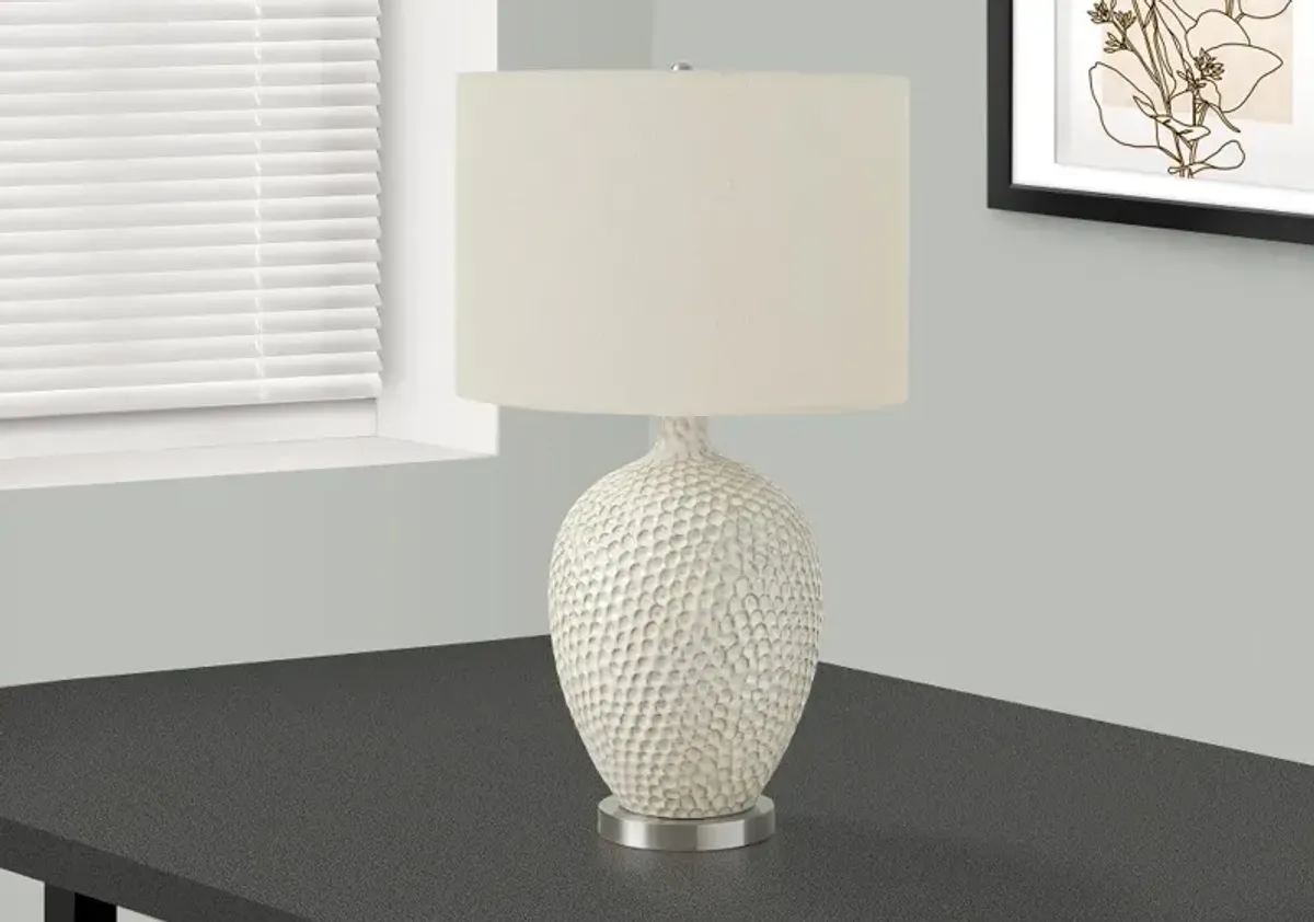 28 Inch Cream Ceramic Table Lamp