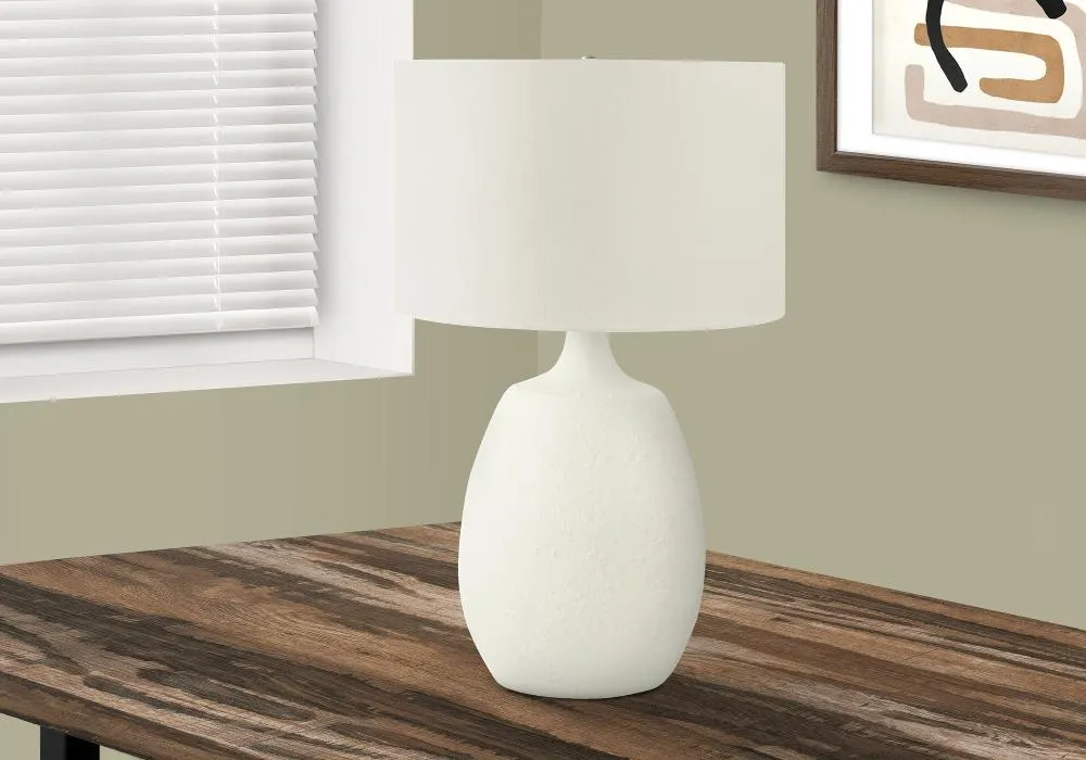 26 Inch Contemporary Ivory Table Lamp