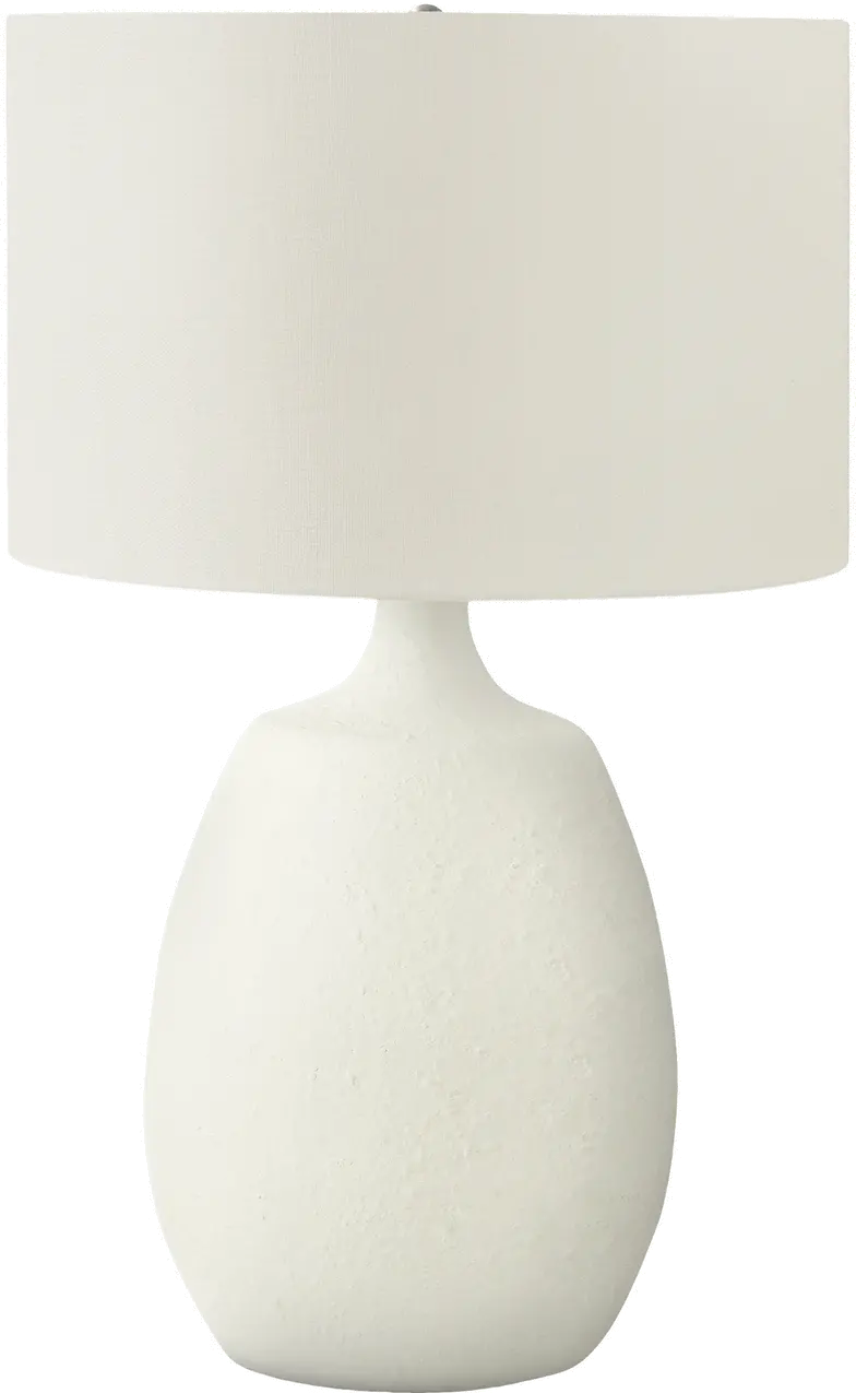 26 Inch Contemporary Ivory Table Lamp