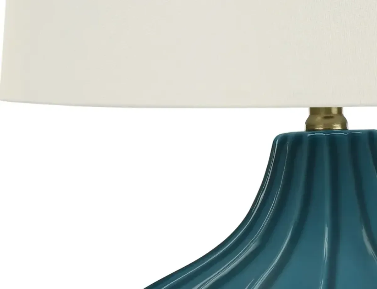 24 Inch Blue Ceramic Table Lamp