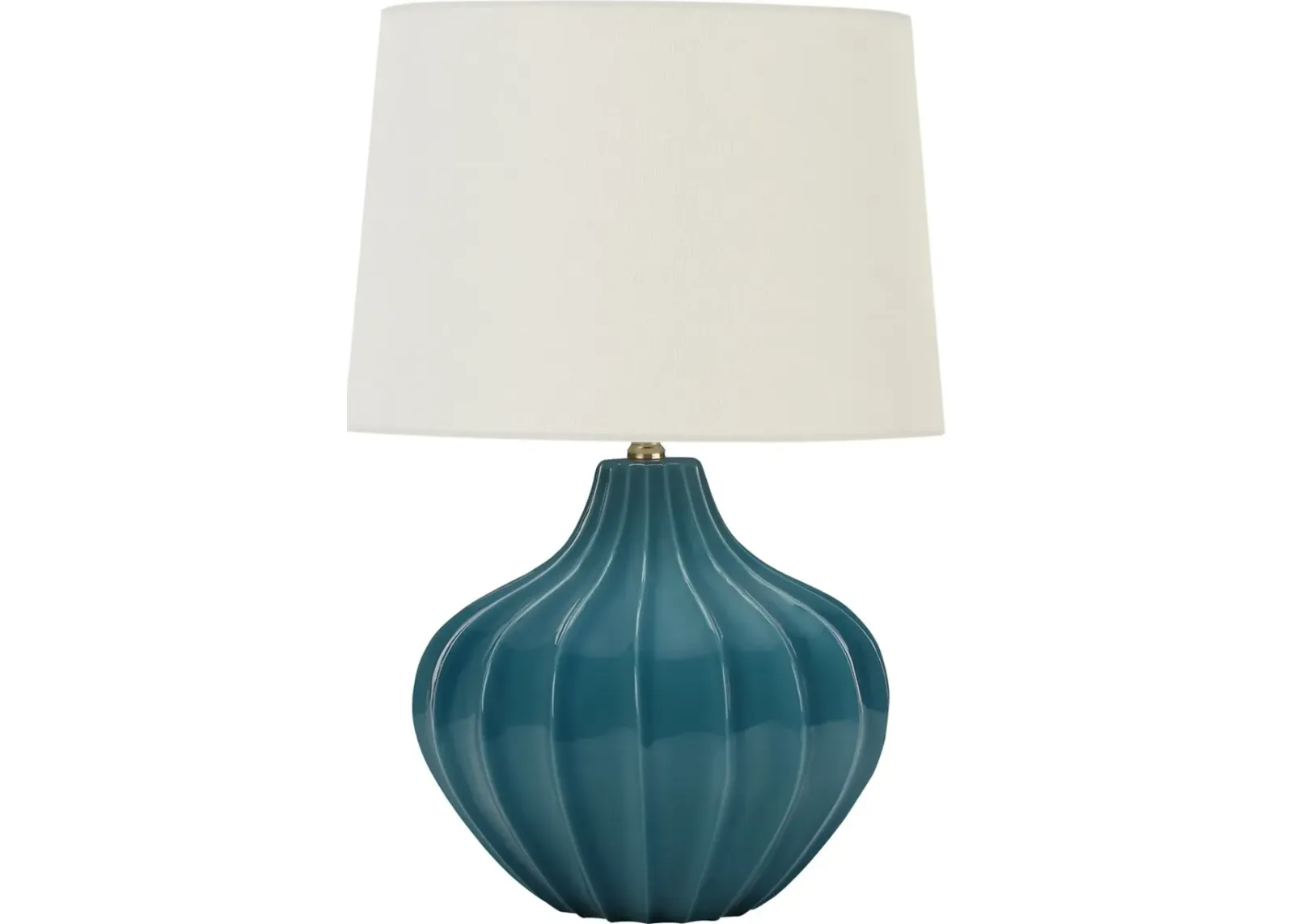 24 Inch Blue Ceramic Table Lamp