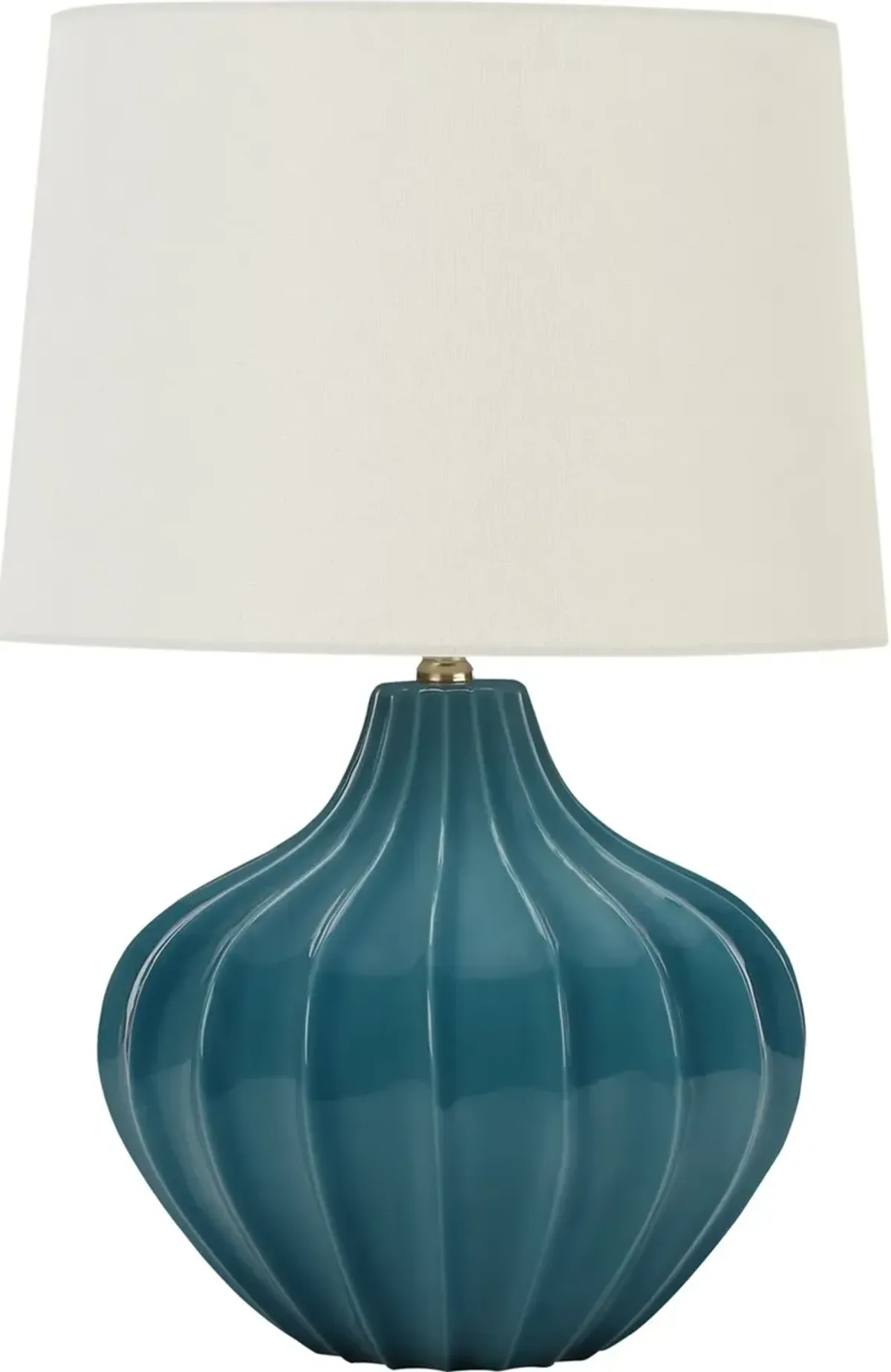 24 Inch Blue Ceramic Table Lamp