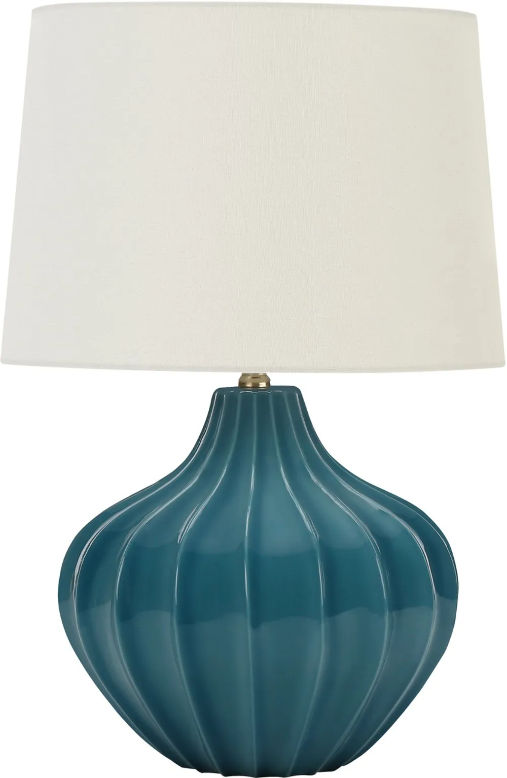 24 Inch Blue Ceramic Table Lamp