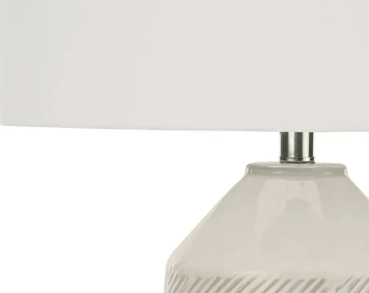 33 Inch Ivory and Cream Table Lamp