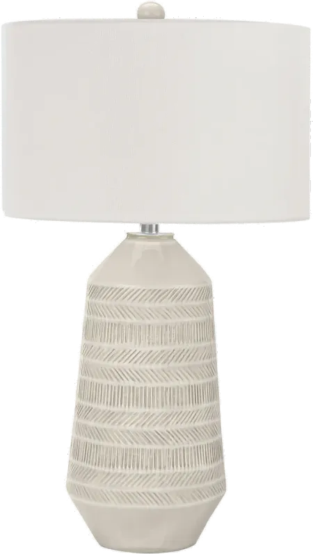 33 Inch Ivory and Cream Table Lamp