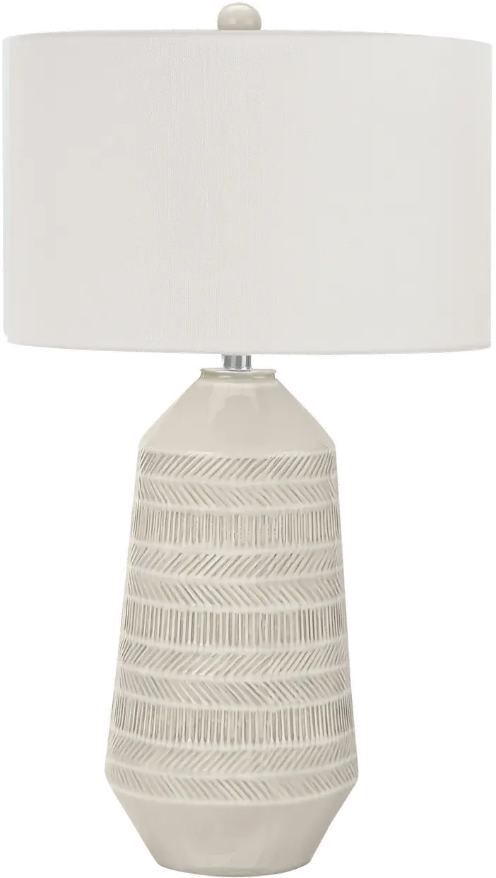 33 Inch Ivory and Cream Table Lamp