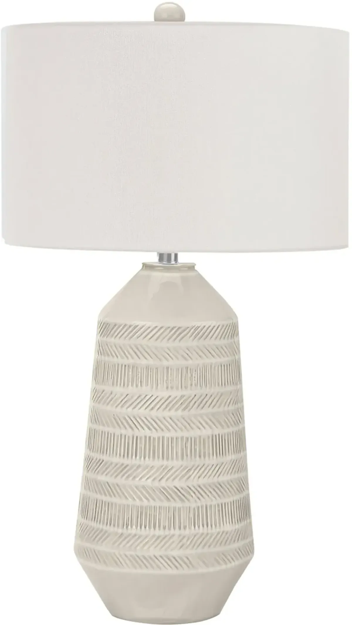 33 Inch Ivory and Cream Table Lamp