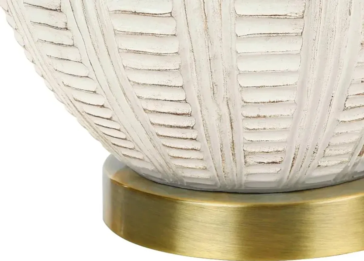 21 Inch Cream Transitional Table Lamp