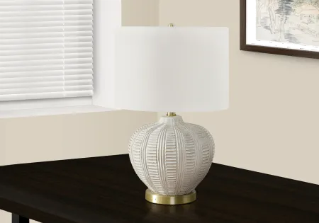 21 Inch Cream Transitional Table Lamp