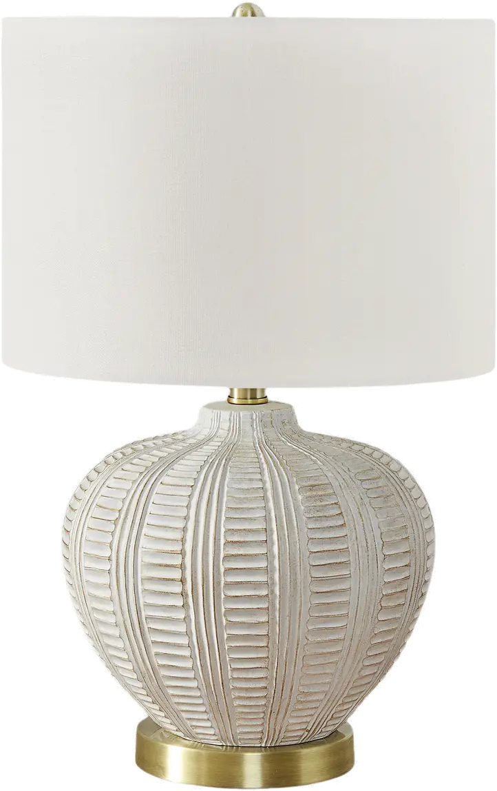 21 Inch Cream Transitional Table Lamp