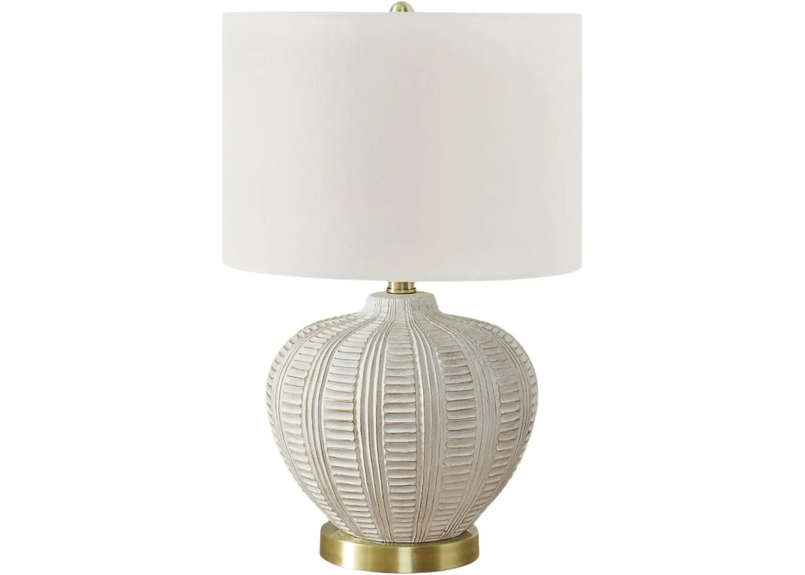 21 Inch Cream Transitional Table Lamp