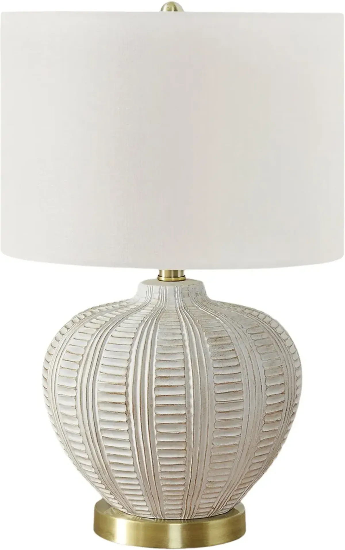 21 Inch Cream Transitional Table Lamp