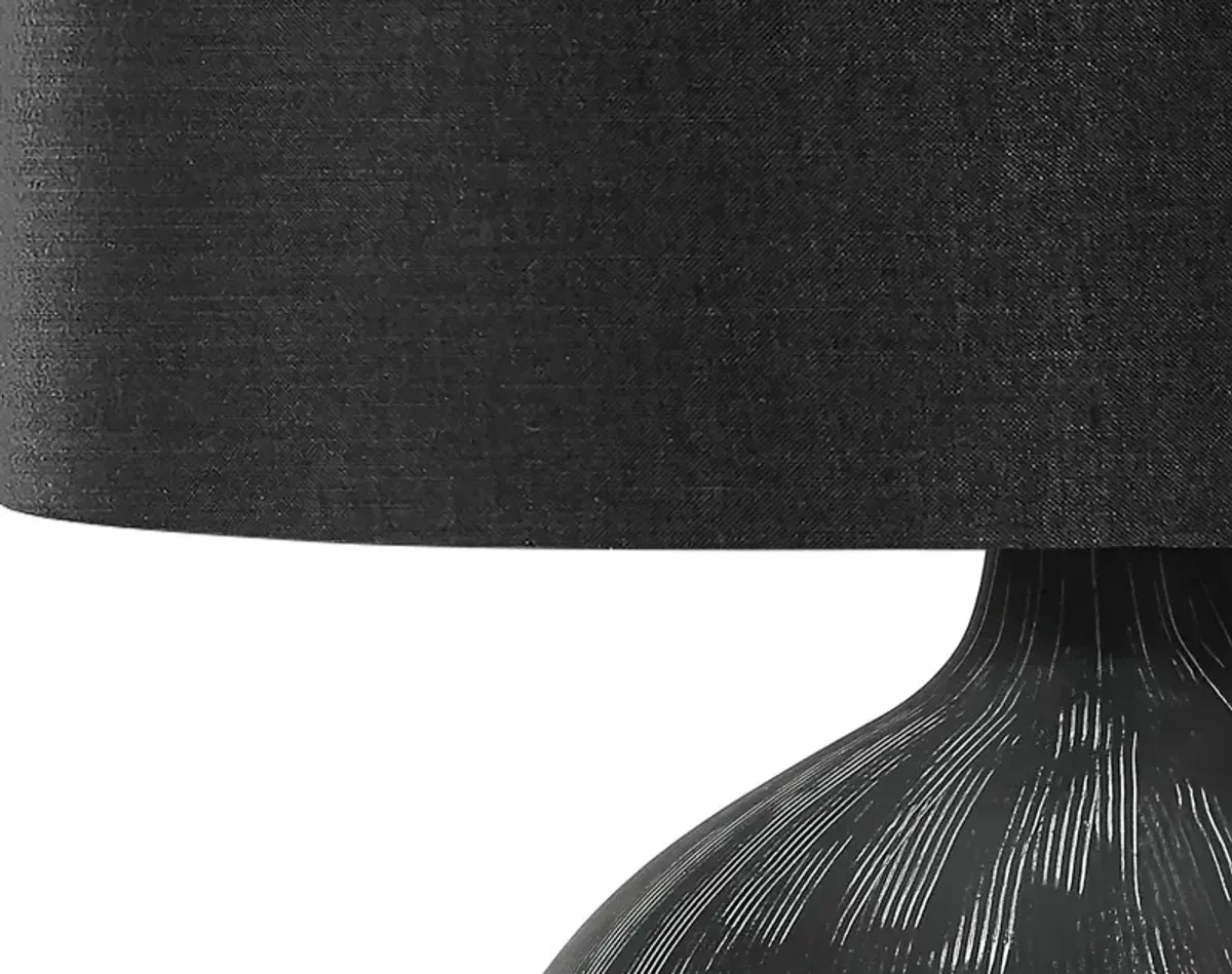 23 Inch Black Ceramic Contemporary Table Lamp