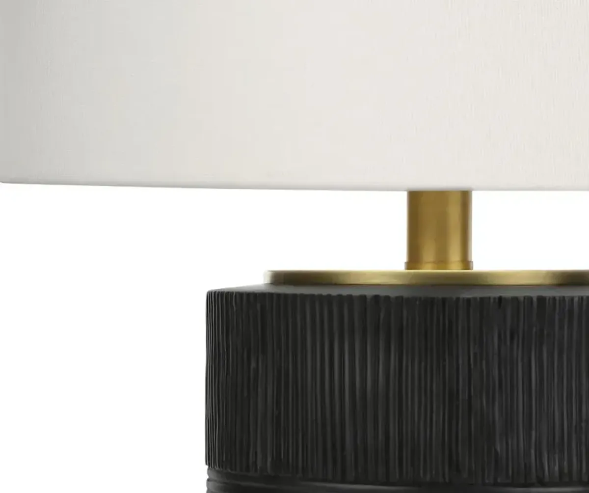 24 Inch Black Resin Modern Table Lamp