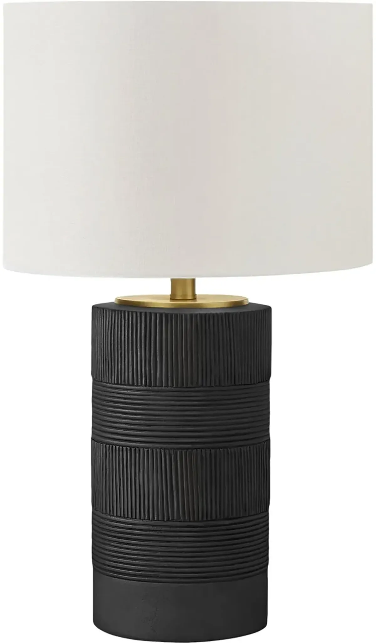 24 Inch Black Resin Modern Table Lamp