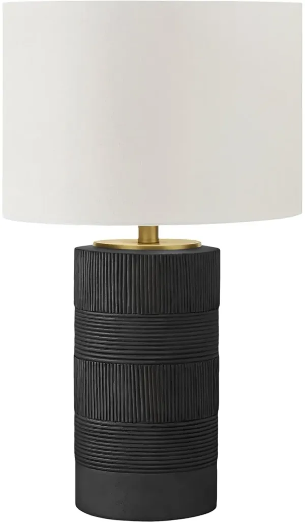 24 Inch Black Resin Modern Table Lamp