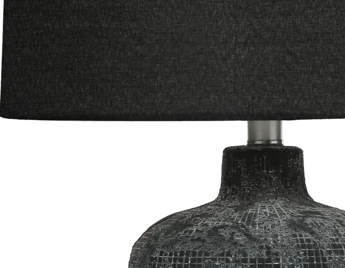 24 Inch Black Ceramic Lamp