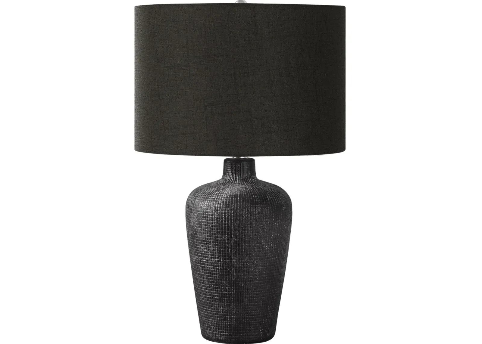 24 Inch Black Ceramic Lamp