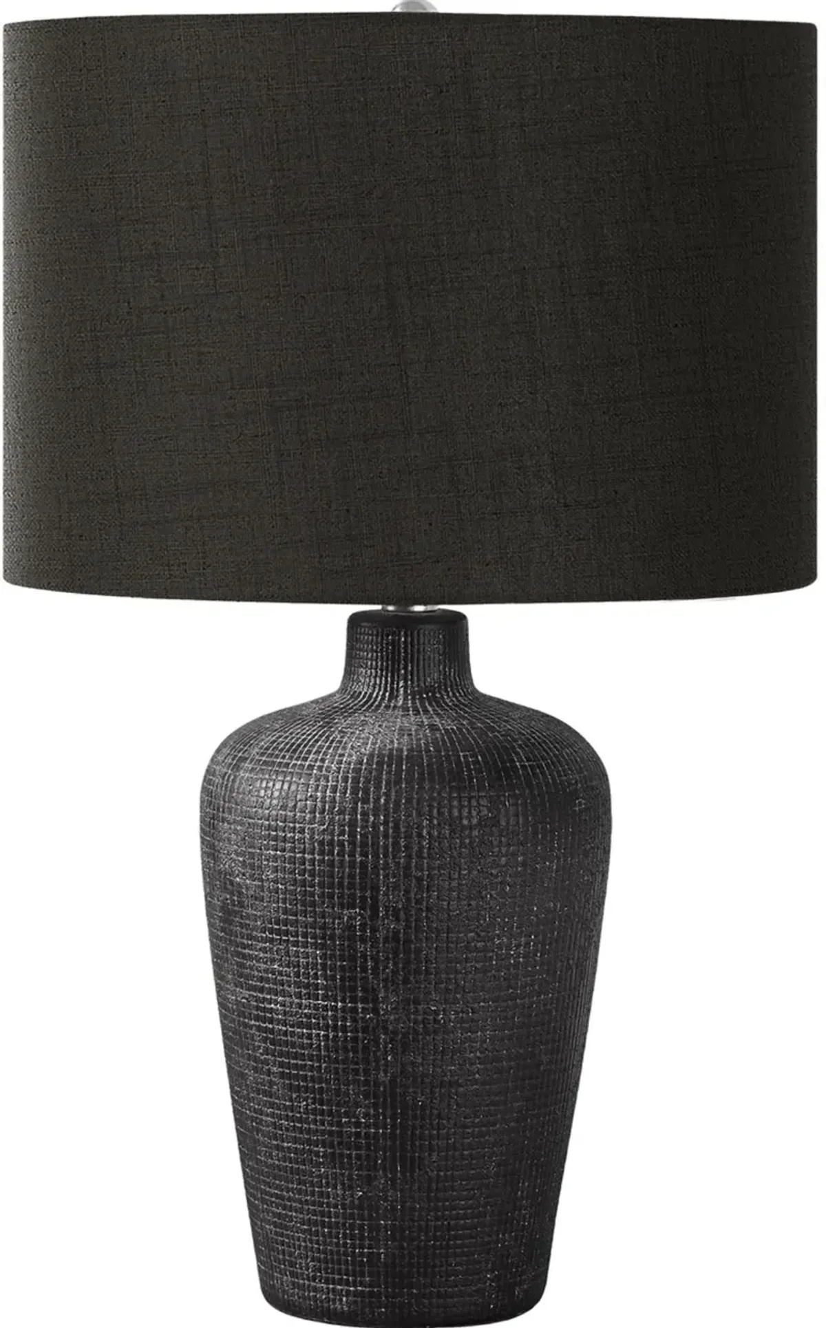 24 Inch Black Ceramic Lamp