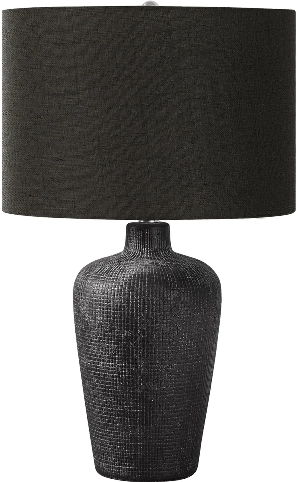 24 Inch Black Ceramic Lamp