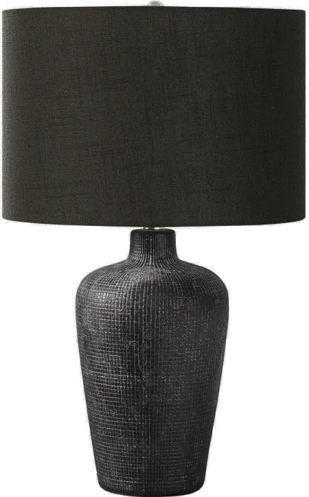 24 Inch Black Ceramic Lamp