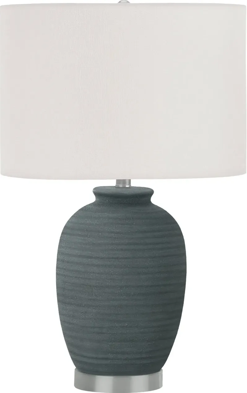 24 Inch Blue Ceramic Table Lamp