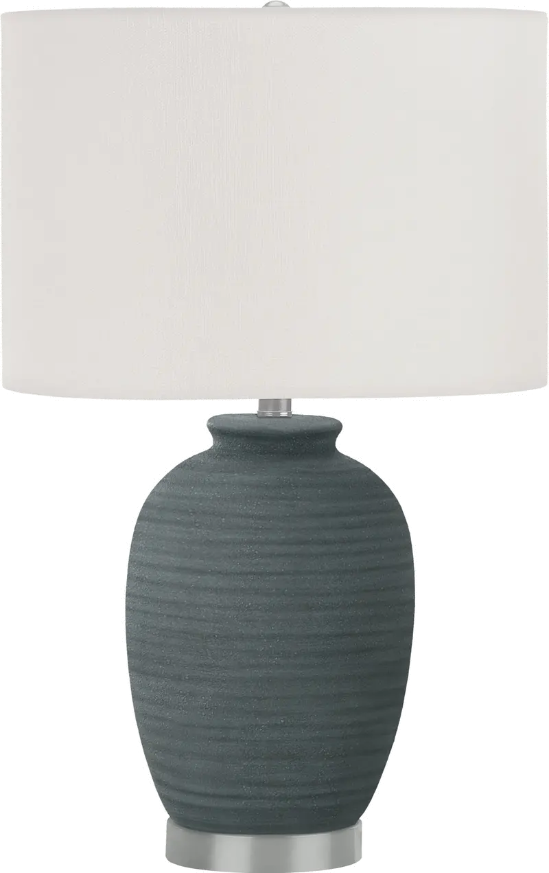 24 Inch Blue Ceramic Table Lamp