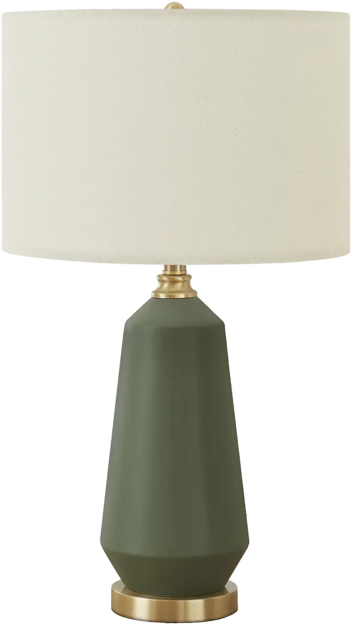 26 Inch Green Ceramic Table Lamp