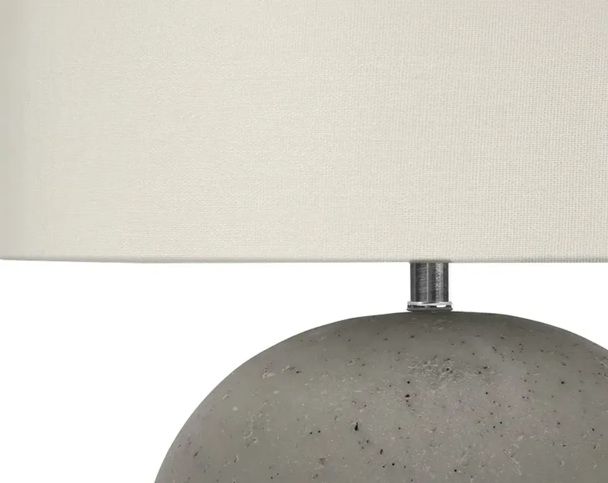 20 Inch Gray Concrete Table Lamp