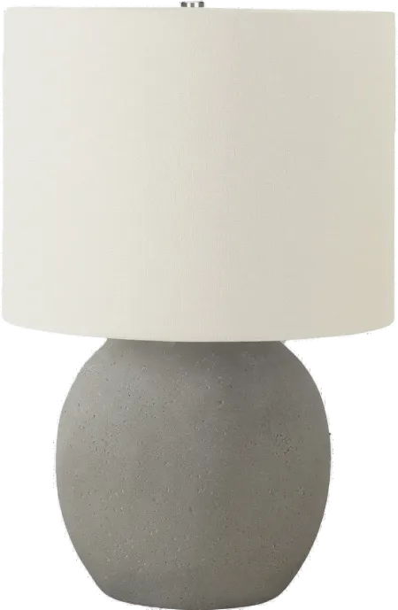 20 Inch Gray Concrete Table Lamp