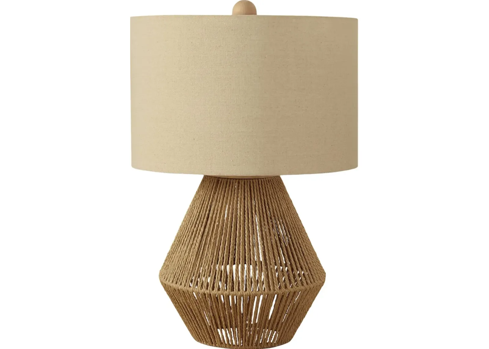 22 Inch Brown Rope Table Lamp