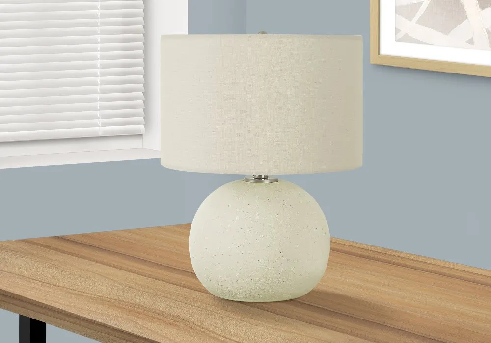 18 Inch Cream Ceramic Table Lamp