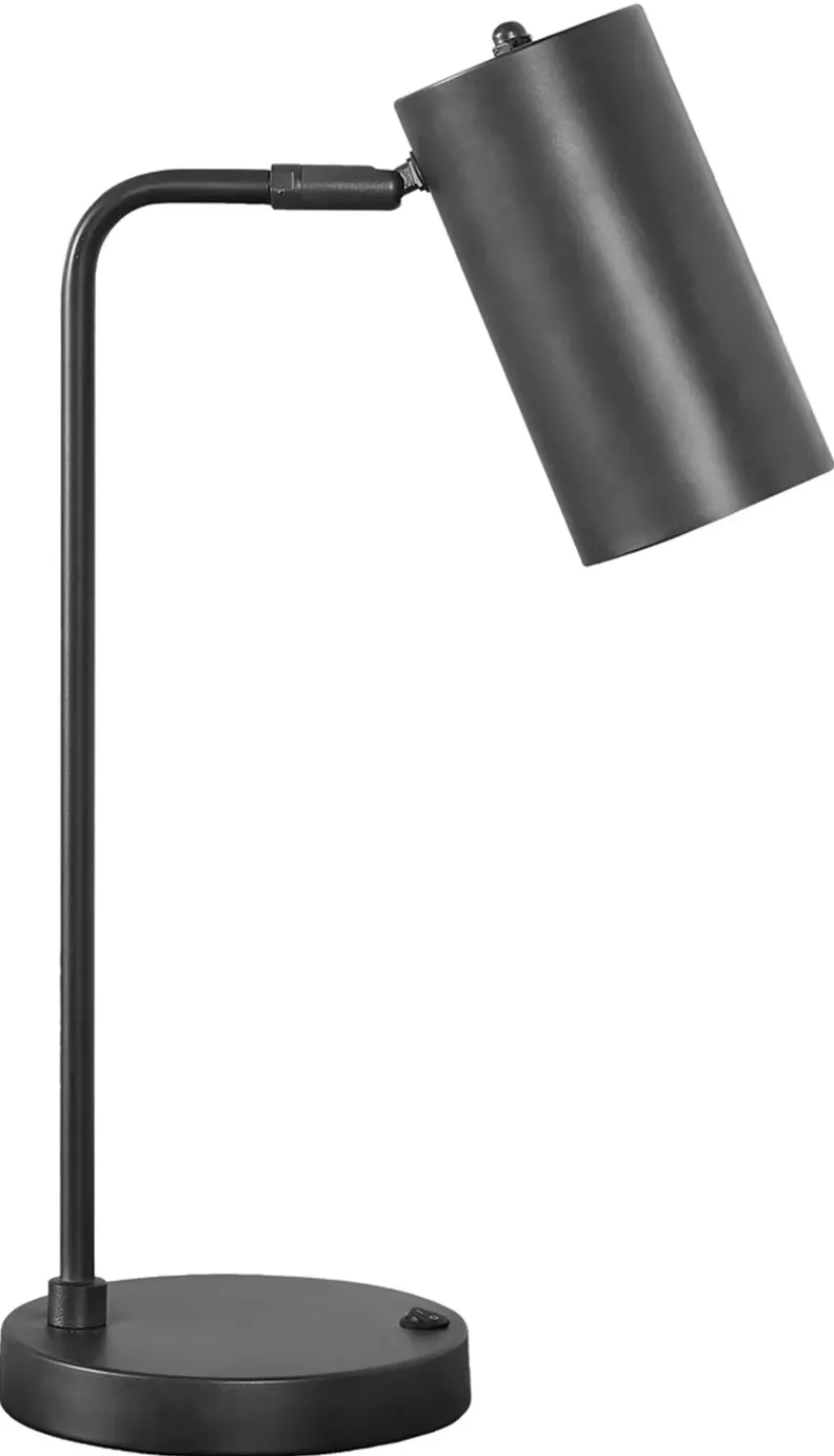 18 Inch Gray Metal Table Lamp