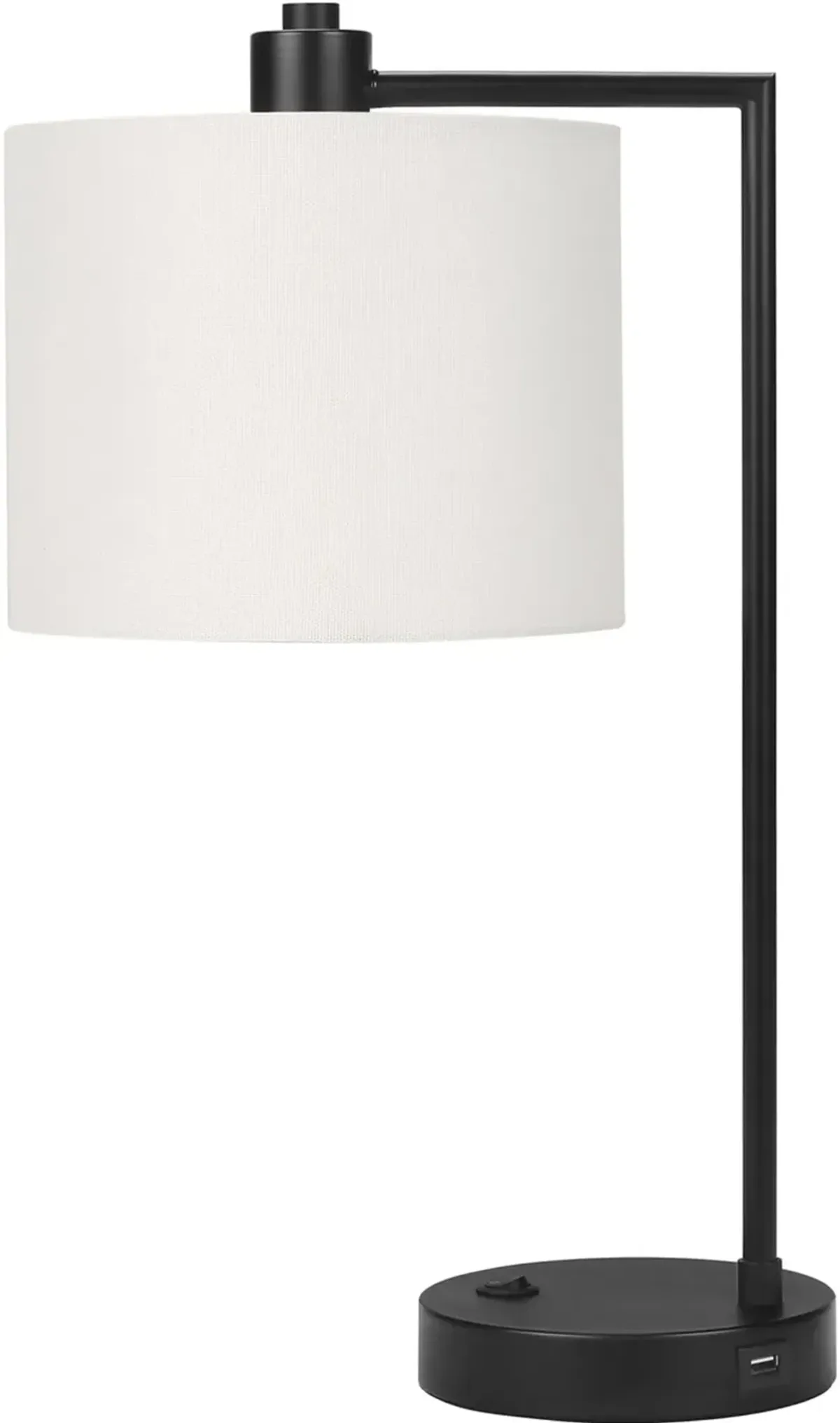 19 Inch Black Modern Metal Table Lamp