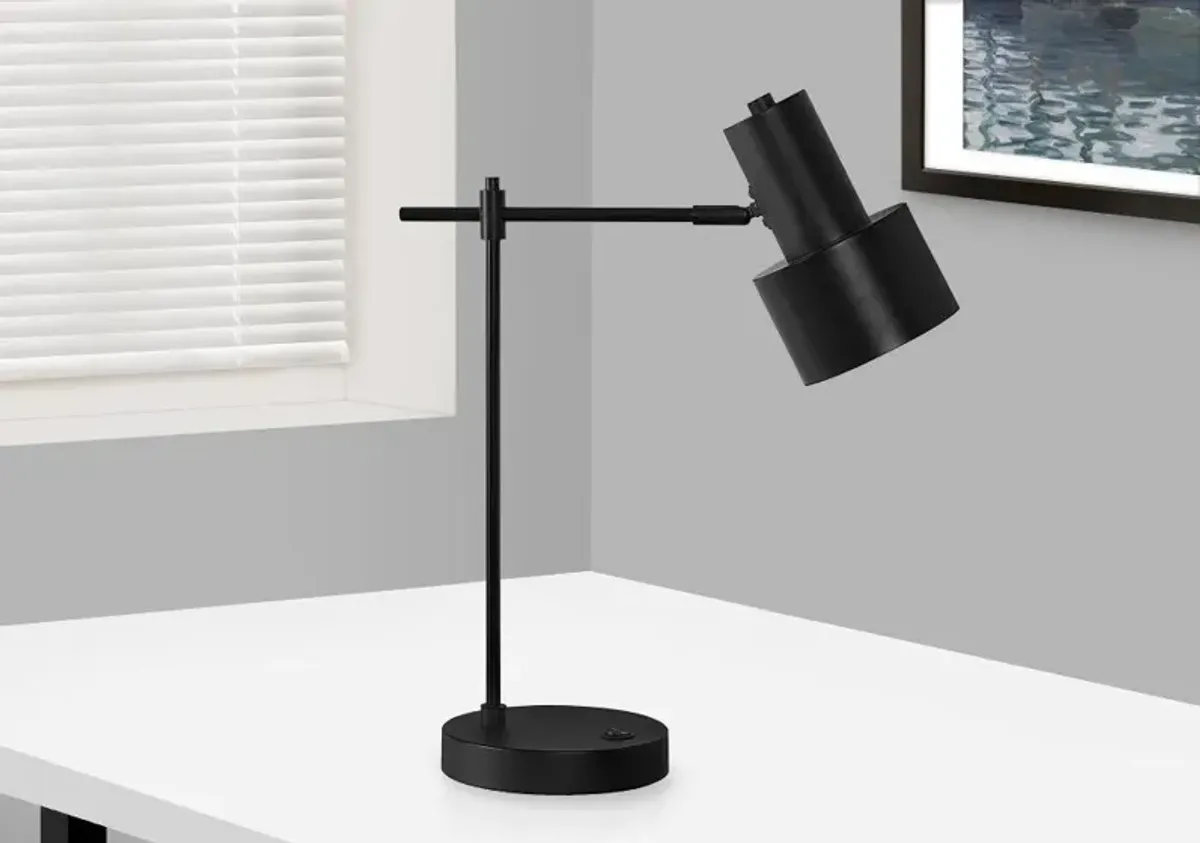 Lighting, 21"h, Table Lamp, Usb Port Included, Black Metal,...