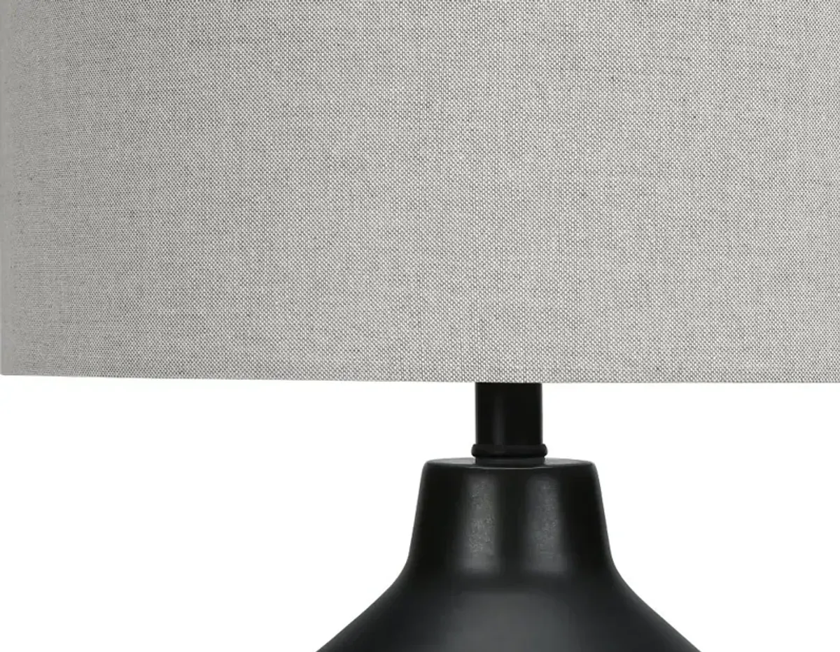 24 Inch Black Concrete Table Lamp