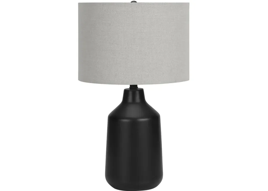 24 Inch Black Concrete Table Lamp