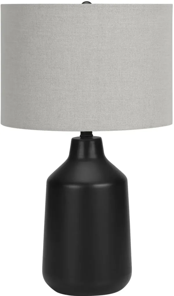 24 Inch Black Concrete Table Lamp
