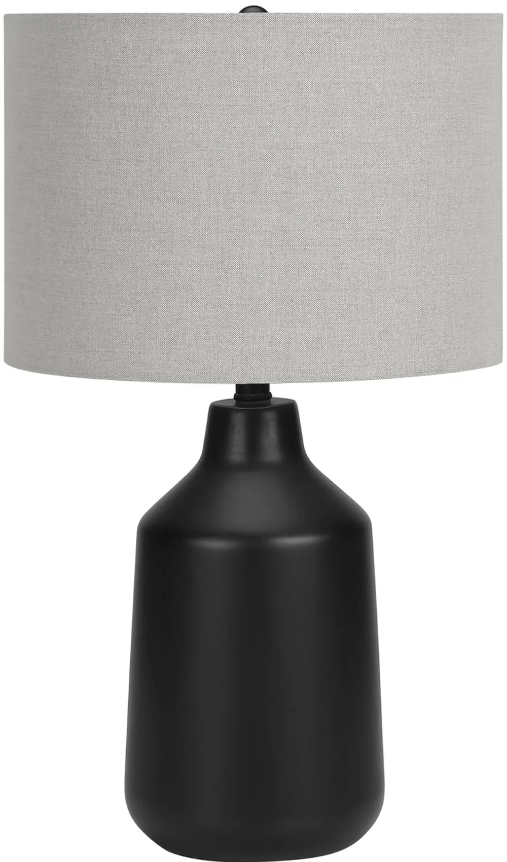 24 Inch Black Concrete Table Lamp