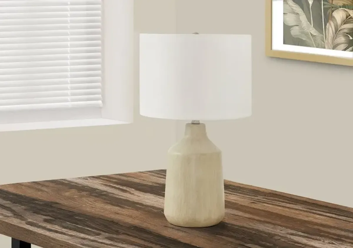 24 Inch Beige Concrete Table Lamp