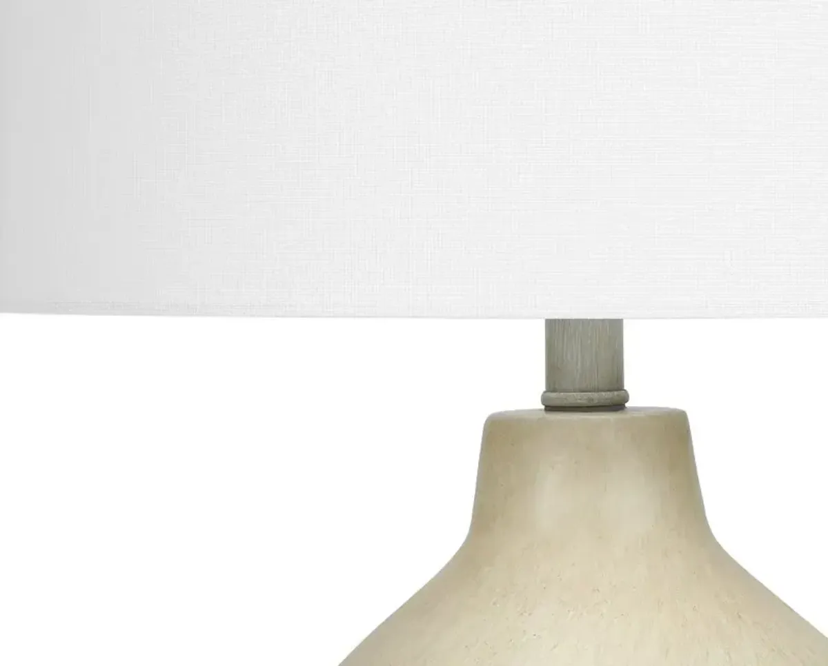 24 Inch Beige Concrete Table Lamp